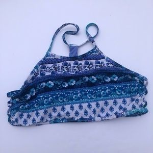 XHILARATION Blue Bohemian Bikini Top, Swimwear, Size Juniors Large